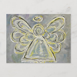 White en Silver Guardian Light Angel Briefkaart