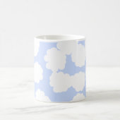 White en Sky Blue Clouds Pattern. Koffiemok (Center)