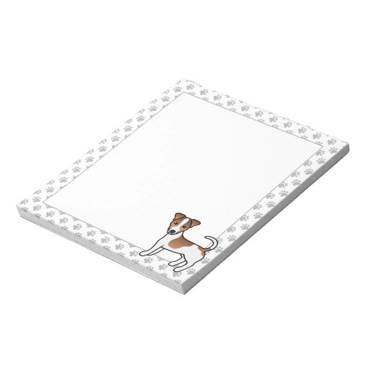 White en Tan Smooth Coat Jack Russell Terrier Dog Notitieblok (Gedraaid)