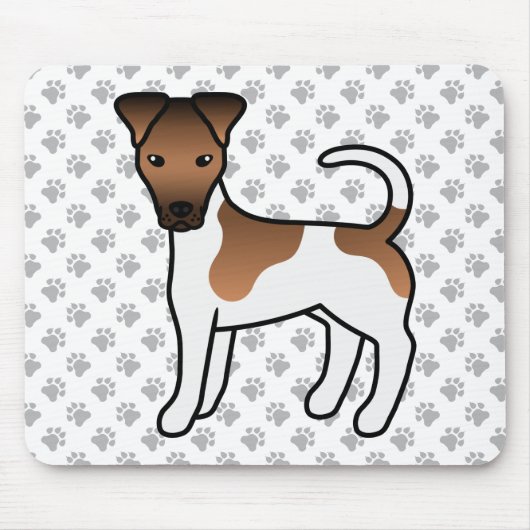 White en Tan Smooth Fox Terrier Cute Dog Muismat (Voorkant)