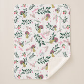 White Enchanted Fairy Forest kwekerij aangepaste n Sherpa Deken (Voorkant)