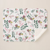 White Enchanted Fairy Forest kwekerij aangepaste n Sherpa Deken (Voorkant (horizontaal))