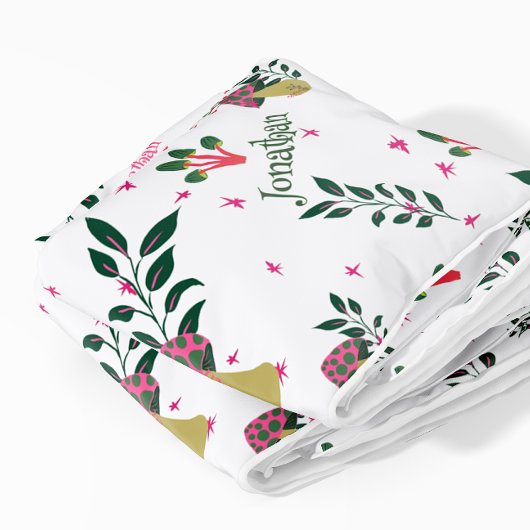 White Enchanted Fairy Forest kwekerij aangepaste n Sherpa Deken