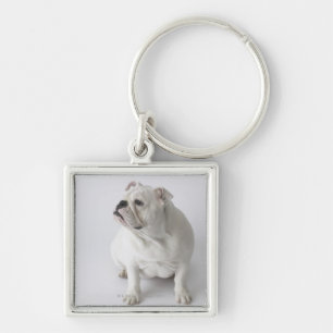 White English Bulldog Sleutelhanger