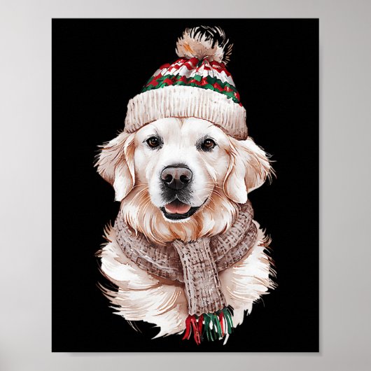 White English Cream Golden Retriever Mom Hond Pupp Poster (Voorkant)