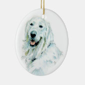 White English Retriever Keramisch Ornament (Rechts)
