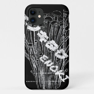 White Enoki Mushrooms Japans briefje Fungus Food iPhone 11 Hoesje