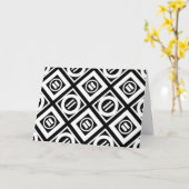 White Equal Sign Geometric Pattern op Black Kaart (Gele Bloem)