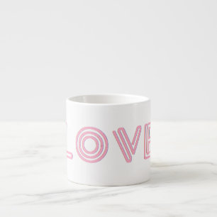 White Espresso Coffee Cup met Love Kop
