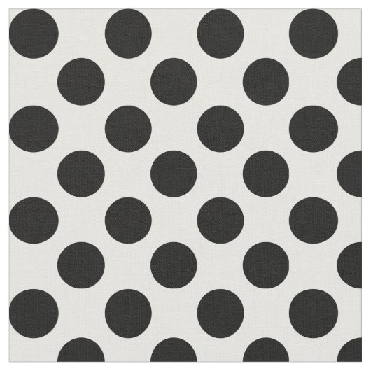 White Fabric met zwarte poolpunten Stof (Close Up)