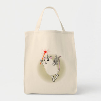 White Faerie Mouse Tote Bag