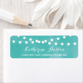 White Fairy Lights Waterverf Return Address Label (Insitu)