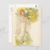 White Fairy met Snowdrops Briefkaart (Voorkant / Achterkant)