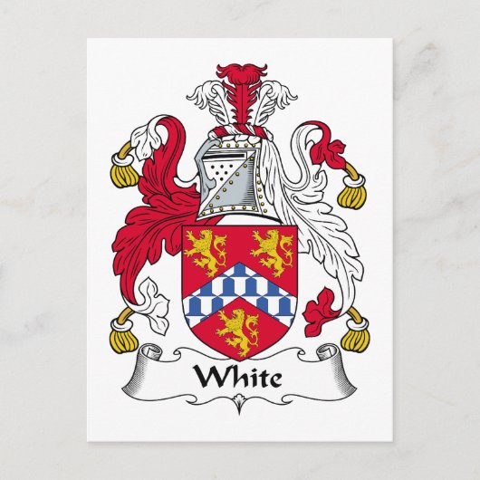 White Family Crest Briefkaart (Voorkant)