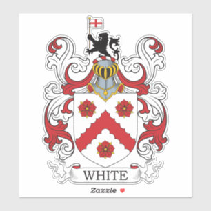 White Family Crest Sticker