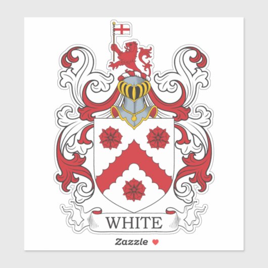 White Family Crest Sticker (Vel)