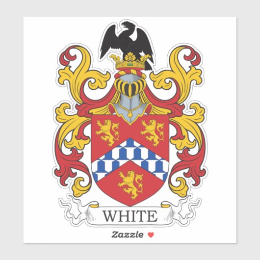 White Family Crest Sticker (Vel)