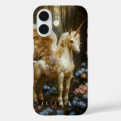 White Fantasy Pegasus Floral Woodland Castle Art Case-Mate iPhone Case (Achterkant)