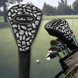 White Fast Food Icons Pattern Golfheadcover