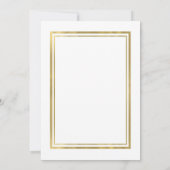 White & Faux Foil Gold Chic Elegance Invitations (Dos)