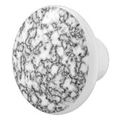 White Faux Marble Ceramic Knob Keramische Knop (Rechts)