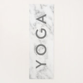 White Faux Marble Stone Yogamat (Achterkant)