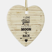 White Faux Wood Keramisch Ornament (Rechts)