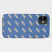 White Feather Pattern iPhone Case (Achterkant (horizontaal))