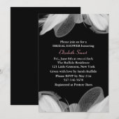 White Feathers Bridal Shower Invitation Kaart (Voorkant / Achterkant)