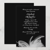 White Feathers Rehearsal Dinner Invitation Kaart (Voorkant / Achterkant)