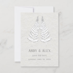 White Fern Wedding Enregistrer La Carte Date