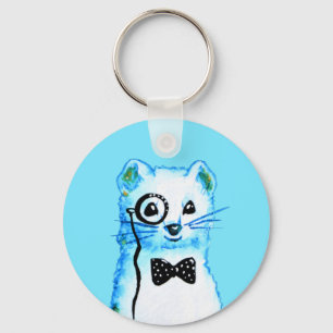White Ferret QR Code Music Lover Sleutelhanger