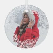 White Filigree Glass Ornament (Voorkant)