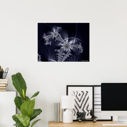 White Fireworks Poster (Thuiskantoor)