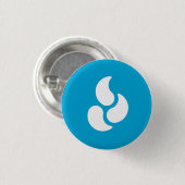 White Flame - Round Button (Voorkant /achterkant)