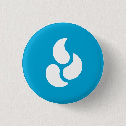 White Flame - Round Button (Voorkant)