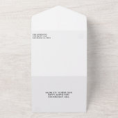 White Floral All in One Wedding Invite All In One Uitnodiging (Buitenkant)