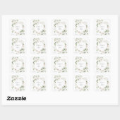 White Floral bedankt Vierkante Sticker (Vel)