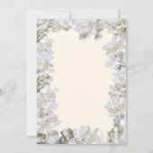 White Floral Border Blank Ecru Weddenschap Paper (Achterkant)