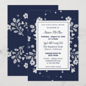 White Floral Bridal Shower Kaart (Voorkant / Achterkant)