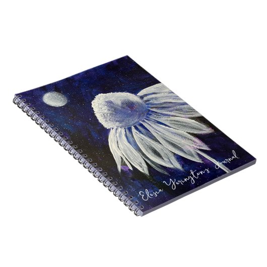 White Floral Custom Journal Notitieboek (Rechterzijde)