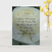 White Floral Darling Jubileum Kaart (Gele Bloem)