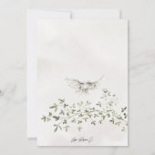 White Floral Elegant Greenery Boho Save the Date Kaart (Achterkant)