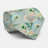 White Floral Elegant Vaderdag Stropdas (Opgerold)