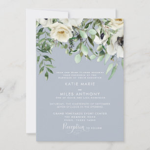 White Floral Eucalyptus Weddenschap Kaart