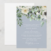 White Floral Eucalyptus Weddenschap Kaart (Voorkant / Achterkant)