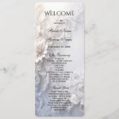 White Floral Flourish Wedding Programma (Voorkant)