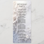 White Floral Flourish Wedding Programma (Achterkant)