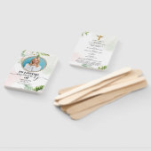 White Floral Funeral Celebration of Life Hand Fan Handwaaier (Niet-gemonteerd)