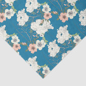 White Floral Garden Pattern Tissuepapier (Detail)
